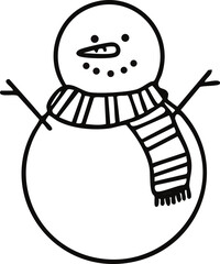 유치원 겨울 눈사람 캐릭터 라인드로잉 색칠공부(kindergarten winter snowman character line drawing coloring)