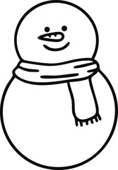 유치원 겨울 눈사람 캐릭터 라인드로잉 색칠공부(kindergarten winter snowman character line drawing coloring)