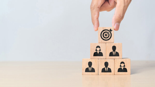 Workforce planning concept. Forecast demand for employees, identify gaps in skill and competency and implement strategies ensure the right people with the right skills to achieve business objectives.