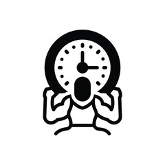 Black solid icon for effort reduction