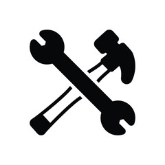 Black solid icon for handy tools