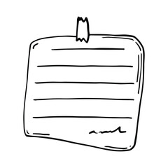 Notebooks doodle hand drawn outline set. paper with stripes or dots, blank collection. Notebooks reminder, memory sketch pages. Notes sheet clipart. Hand-Drawn Paper Notes and Stationery Elements.