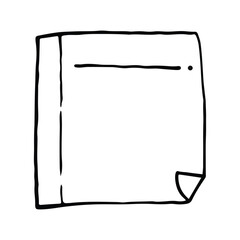 Notebooks doodle hand drawn outline set. paper with stripes or dots, blank collection. Notebooks reminder, memory sketch pages. Notes sheet clipart. Hand-Drawn Paper Notes and Stationery Elements.