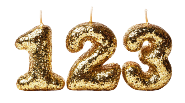 A colorful vector illustration shows a number one two three and a snake made of sweet font numbers that look like diamond snacks