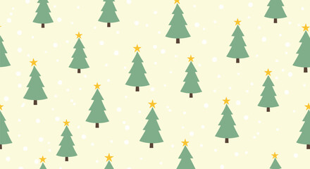 Fototapeta premium Christmas Tree Pattern - Festive Holiday Season Design.