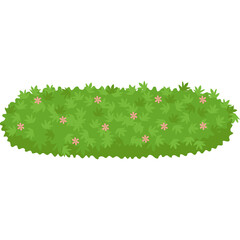 Green Bush With Small Pink Flowers And A Transparent Background For Garden Design And Nature Projects