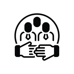 Black solid icon for community engagement