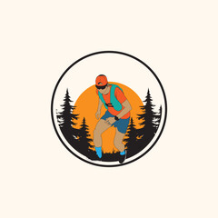 ultr trail running illustration image for backgroun logo vector