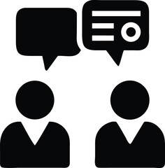 Speech bubbles and discussion icon