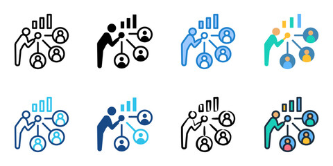Competitive analysis icon set multiple style collection 
