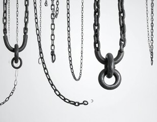 Hanging Chains - A Study in Metal and Form.