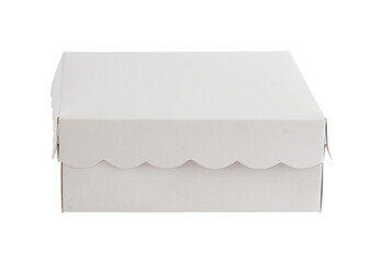 white cake box mockup isolated