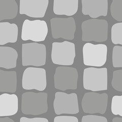 Seamless Pattern Of Rough Stone Pavement Blocks In Various Shades Of Gray With Subtle Texture Ideal For Architectural And Design Projects