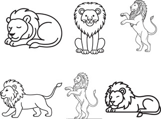 lion coloring pages for kidS silhouette