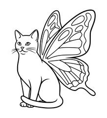 Cat with Butterfly Wings