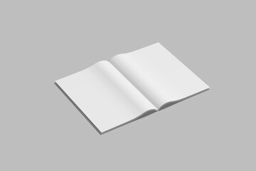 Realistic magazine blank mockup template