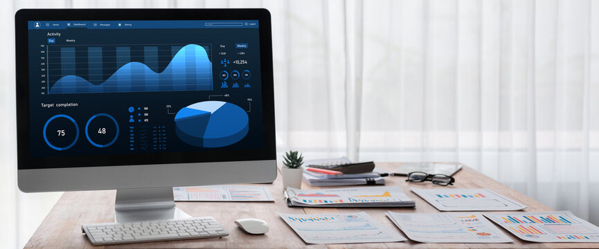 Business data dashboard provide brisk business intelligence analytic for marketing strategy planning