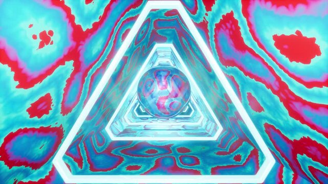 Seamless Looping Retro Future Cyber Tunnel Animation