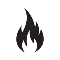 Fire Flame Icon Symbol of Heat and Energy