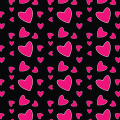 seamless background with hearts
