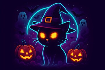 Fototapeta premium halloween pumpkin on a window