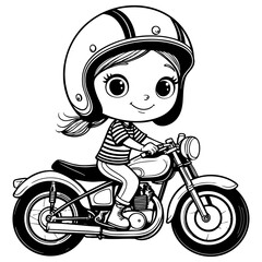 Little Girl On Motorcycle