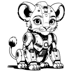 Cyber Lion Cub Robot