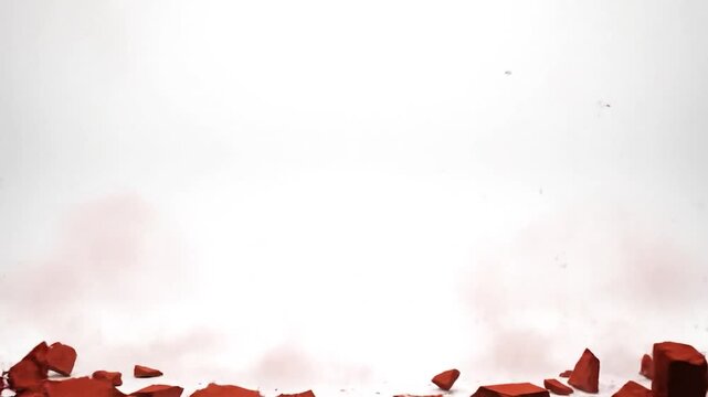 A reddish brick wall with a hole in it, suggesting a symbol, maybe a cross