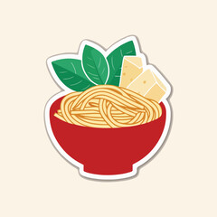 National Pasta Day vector illustration with cute spaghetti, penne, macaroni, ravioli characters, festive pasta party, flat solid colors, playful foodie designs
