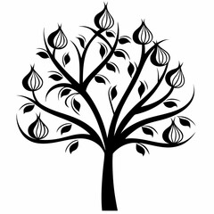 Obraz premium onion-tree-on-white-background