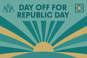 Day Off for Republic Day Kazakhstan Vector Design
