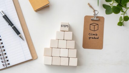 Steps to Success with Wooden Blocks and Minimalist Design Elements