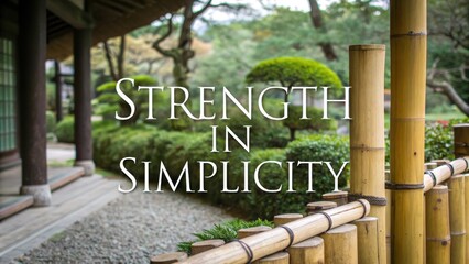 Strength and Serenity in a Japanese Garden with Bamboo Elements