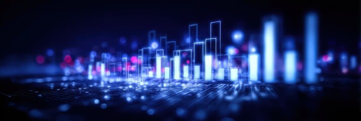 Abstract visualization of AI driven Planning Scope monitoring operation program review logistics with geometric data flow patterns