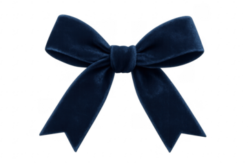 Dark blue velvet bow ribbon for gift decoration
