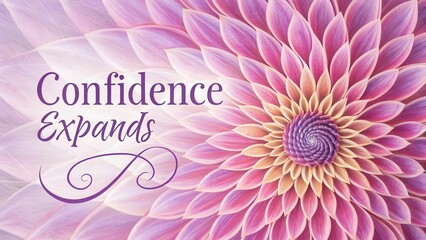 Vibrant Pink Floral Pattern with Inspirational Text on Canvas