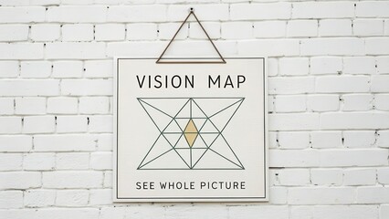 Vision Map Artwork for Inspiration and Personal Growth Display