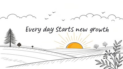 Sunrise Over Rolling Hills Inspiring Growth and New Beginnings