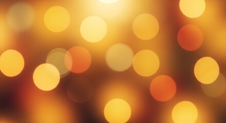 Abstract golden bokeh background, blurred warm lights effect for festive events and designs