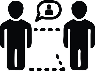 Business communication interaction icon