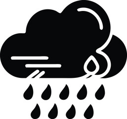 Weather icon, rain cloud icon