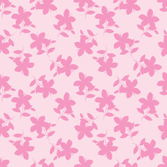 Seamless vintage floral pattern with delicate flowers and leaves for a decorative fabric textile fashion print or wallpaper design