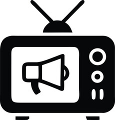 Television advertising icon