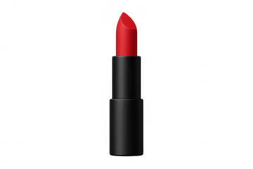 Red matte lipstick creating beauty and elegance