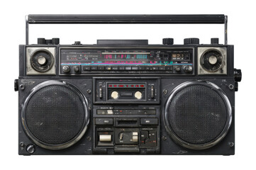 Retro boombox display home vintage isolated on transparent background