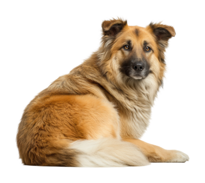 Playful dog portrait animal pets isolated on transparent background