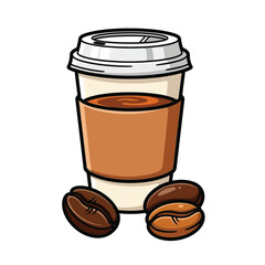 Espresso Delight in Paper Cup Free Vector.eps