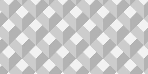 Structure white block box wall cube seamless pattern grid vintage surface triangle web monochrome square texture white background.	