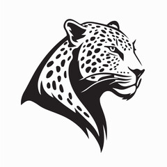 Stylish Leopard Logo Design Vector isolated on white background