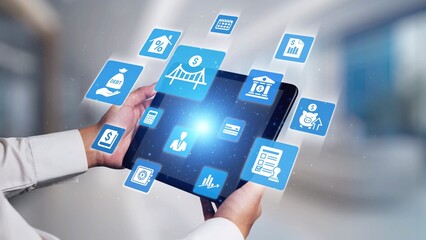 Loan icons represent debt, repayment, and financial planning. Loan supports banking, loan connects credit with payment systems, and loan helps manage interest effectively. Gist